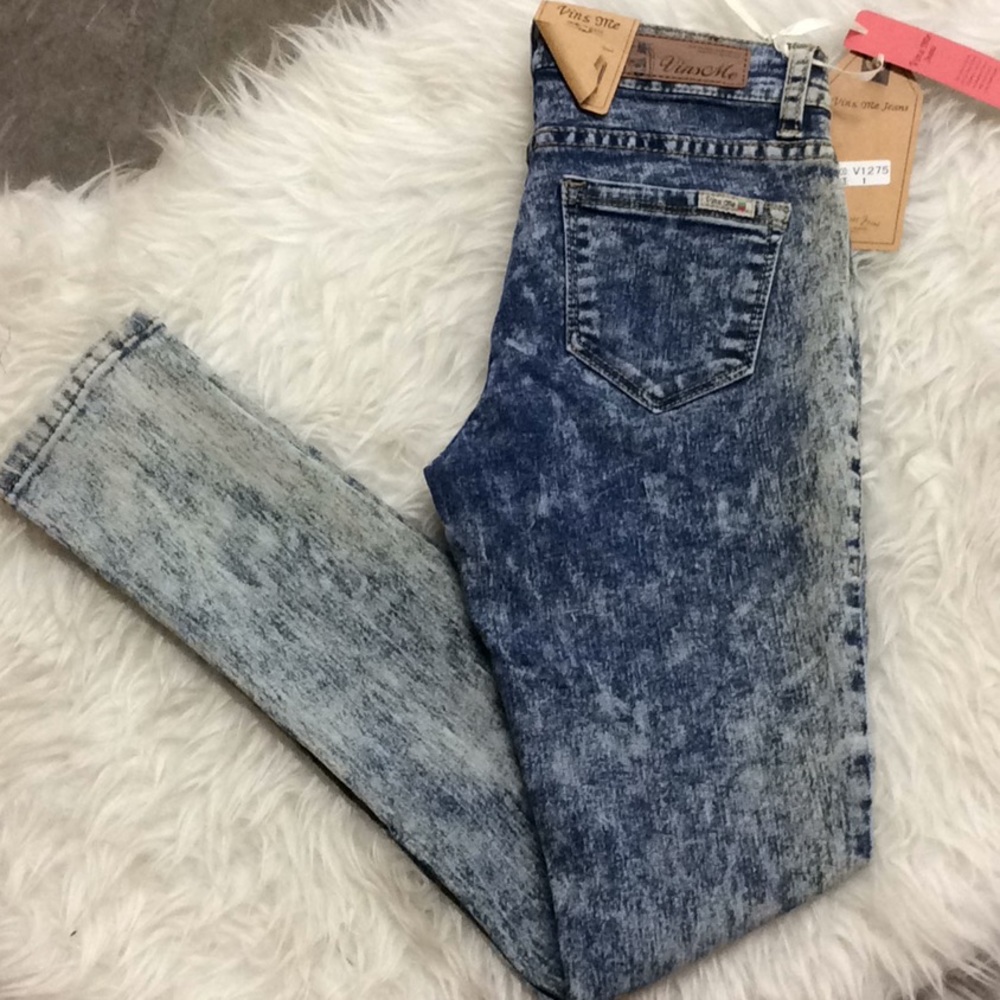 Vins Me‎ acid wash skinny jeans
